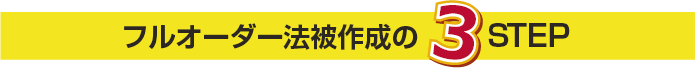 フルオーダー法被作成の3STEP