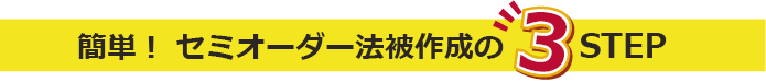 簡単！セミオーダー法被作成の3STEP